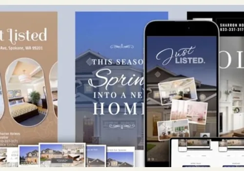 Property marketing designs for print and social media